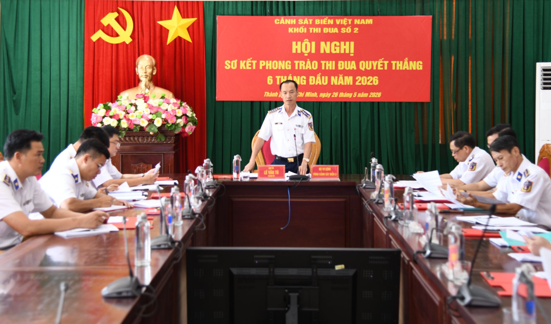 Khối thi đua số 2 Cảnh sát biển Việt Nam sơ kết Phong trào Thi đua Quyết thắng 6 tháng đầu năm 2026