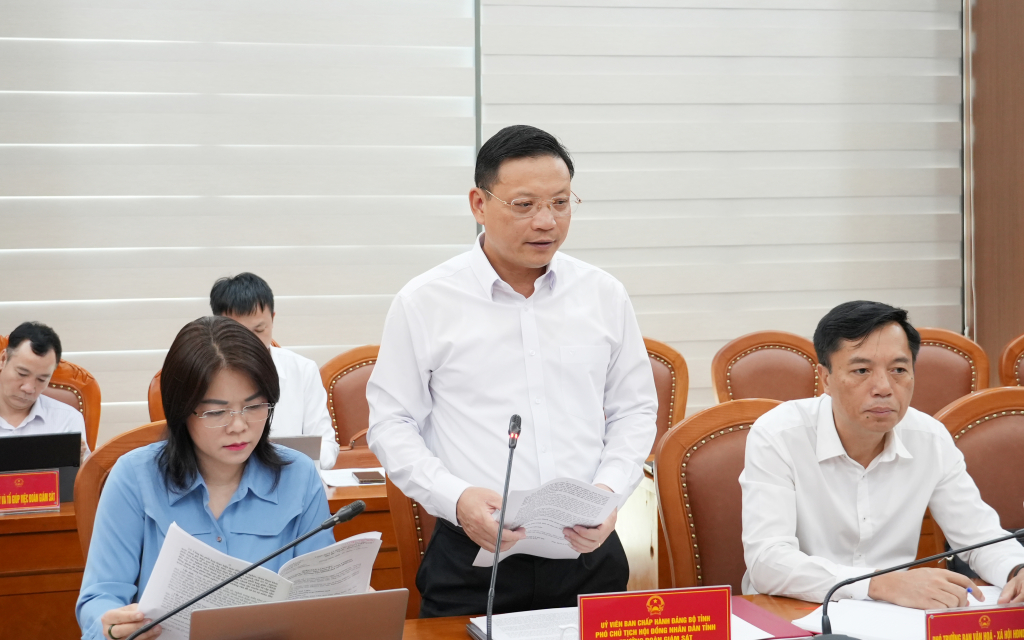 &Ocirc;ng Nghi&ecirc;m Xu&acirc;n Cường, Ph&oacute; Chủ tịch HĐND tỉnh Quảng Ninh ph&aacute;t biểu kết luận buổi l&agrave;m việc
