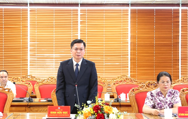 Ph&oacute; Chủ tịch Thường trực UBND tỉnh Lạng Sơn Đinh Hữu Học ph&aacute;t biểu