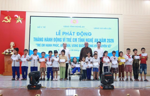 Nghệ An triển khai Tháng hành động vì trẻ em năm 2026 với nhiều hoạt động thiết thực