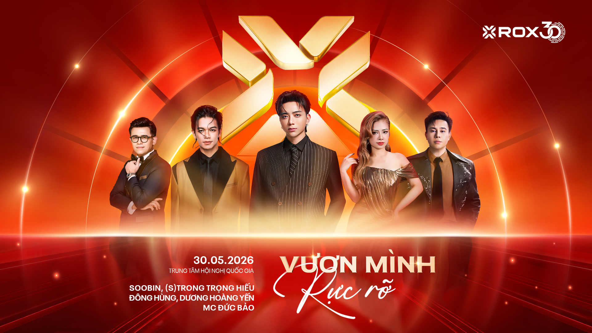 Dàn nghệ sĩ được yêu mến hứa hẹn mang đến những sắc màu âm nhạc đa dạng trong ROX30 Concert Dàn nghệ sĩ được yêu mến hứa hẹn mang đến những sắc màu âm nhạc đa dạng trong ROX30 Concert