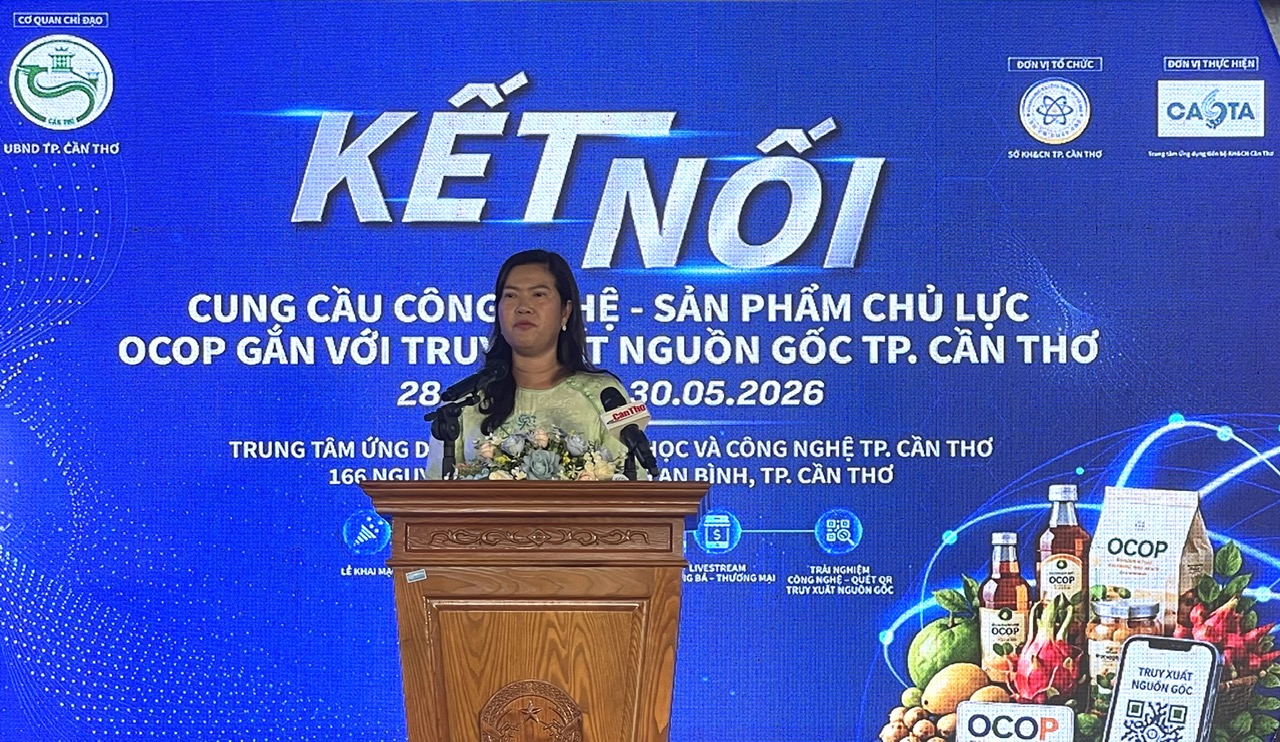 B&agrave; Nguyễn Thị Ngọc Điệp Ph&oacute; Chủ tịch UBND TP. Cần Thơ ph&aacute;t biểu tại Hoạt động 