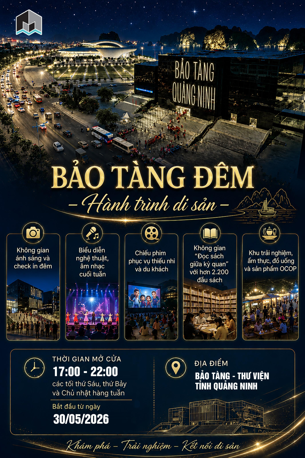 Các sản phẩm du lịch, dịch vụ về đêm của Bảo tàng - Thư viện tỉnh bắt đầu triển khai thí điểm từ 30/5 Các sản phẩm du lịch, dịch vụ về đêm của Bảo tàng - Thư viện tỉnh bắt đầu triển khai thí điểm từ 30/5
