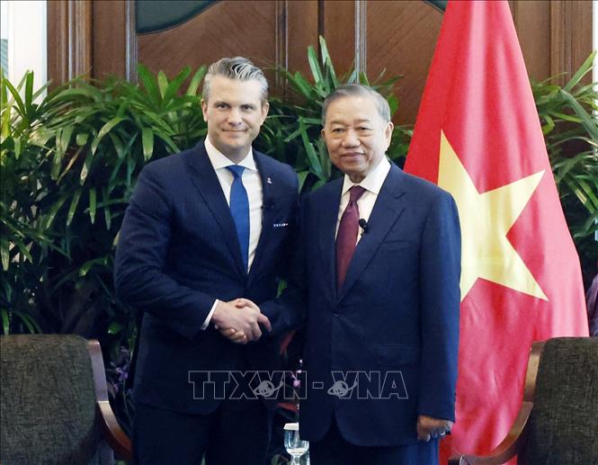 Tổng Bí thư, Chủ tịch nước Tô Lâm tiếp Bộ trưởng Chiến tranh Hoa Kỳ