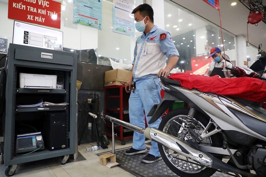 Lào Cai triển khai lộ trình kiểm định khí thải xe mô tô, xe gắn máy