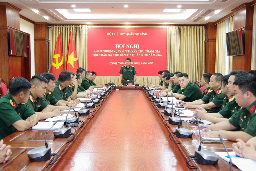 Đoàn tuyển thủ Bộ CHQS tỉnh Quảng Ninh sẵn sàng tham gia Hội thao Xạ thủ bắn tỉa Quân khu 3