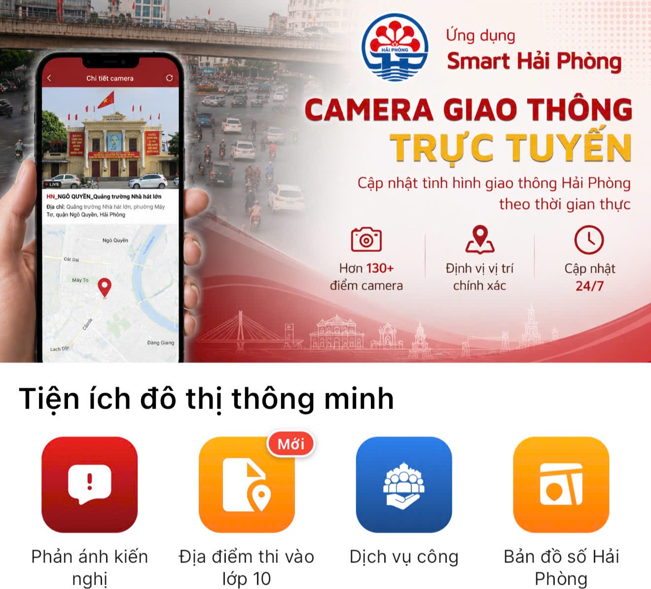 Tra cứu địa điểm thi - kỳ thi tuyển sinh v&agrave;o lớp 10 THPT tr&ecirc;n ứng dụng Smart Hải Ph&ograve;ng.