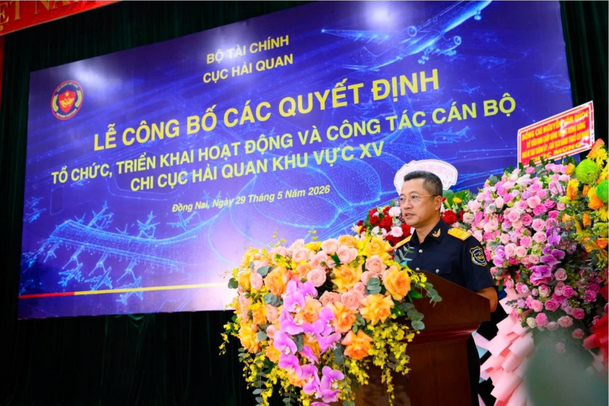 Ông Âu Anh Tuấn, Phó Cục trưởng Cục Hải quan, Bộ Tài chính phát biểu tại hội nghị. Ảnh: CHQ Ông Âu Anh Tuấn, Phó Cục trưởng Cục Hải quan, Bộ Tài chính phát biểu tại hội nghị. Ảnh: CHQ