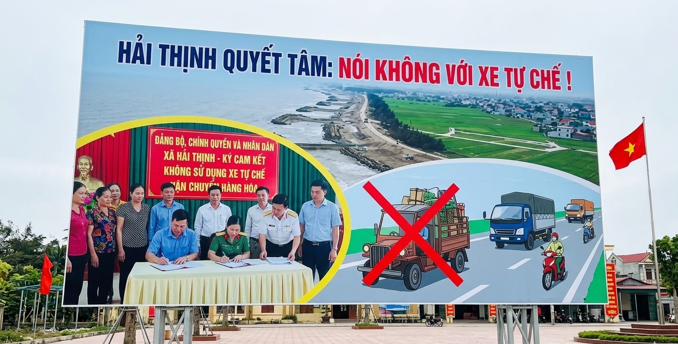 Ninh Bình: Tuyên truyền, ký cam kết không sử dụng xe tự chế vận chuyển hàng hóa