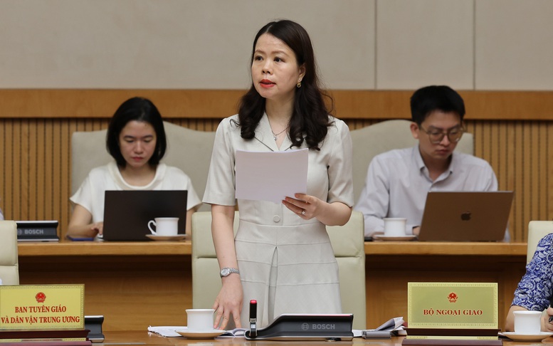 Thứ trưởng Bộ Ngoại giao Nguyễn Minh Hằng phát biểu - Ảnh: VGP/Phương Ngu Thứ trưởng Bộ Ngoại giao Nguyễn Minh Hằng phát biểu - Ảnh: VGP/Phương Ngu
