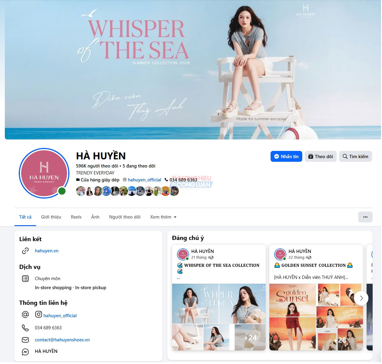 Trang facebook H&agrave; Huyền