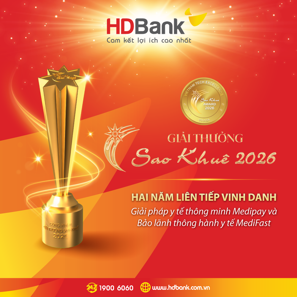 MediPay v&agrave; MediFast của HDBank xuất sắc vượt qua nhiều đề cử để được vinh danh l&agrave; giải ph&aacute;p tối ưu nhất ở hạng mục C&ocirc;ng nghệ t&agrave;i ch&iacute;nh (Fintech).