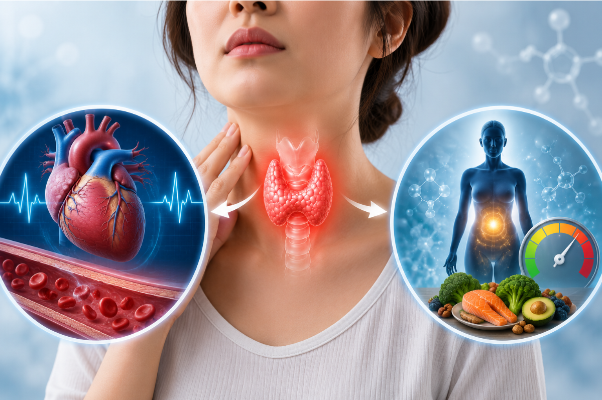Bướu tuyến gi&aacute;p kh&ocirc;ng chỉ ảnh hưởng v&ugrave;ng cổ m&agrave; c&ograve;n t&aacute;c động đến tim mạch v&agrave; chuyển h&oacute;a