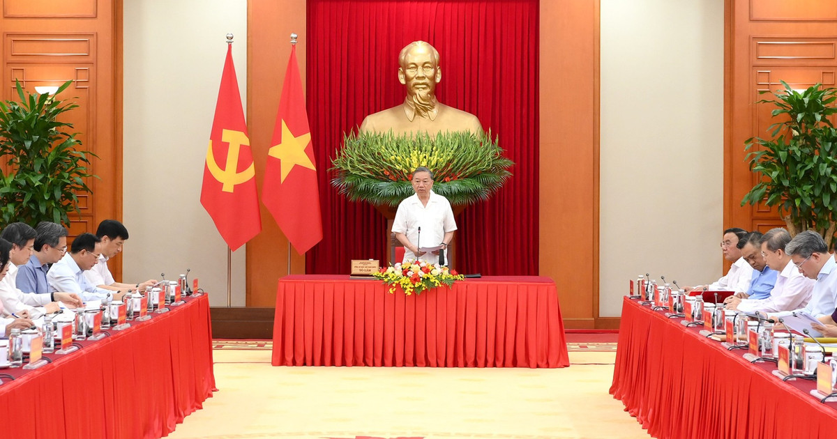 Tổng Bí thư, Chủ tịch nước Tô Lâm chủ trì làm việc với Ban Tổ chức Trung ương