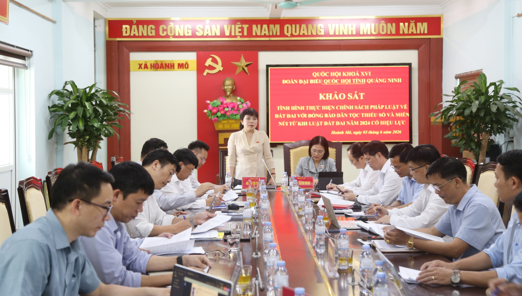 Quảng Ninh: Khảo sát việc thực hiện chính sách, pháp luật về đất đai tại xã Hoành Mô