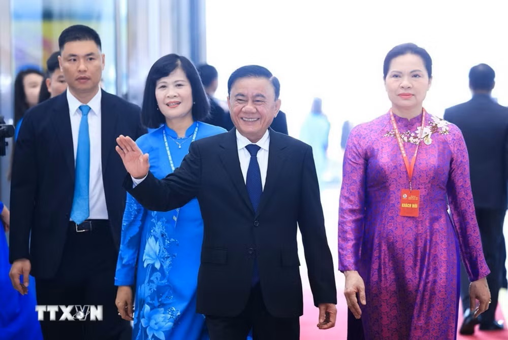 Đồng ch&iacute; Trần Cẩm T&uacute;, Uỷ vi&ecirc;n Bộ Ch&iacute;nh trị, Thường trực Ban B&iacute; thư đến dự Đại hội. (Ảnh: Tuấn Anh/TTXVN)