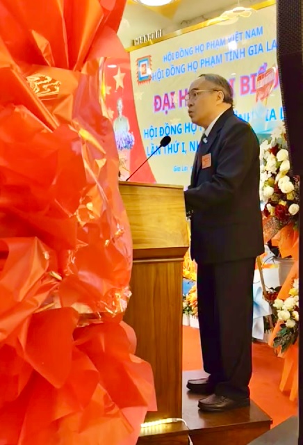 &Ocirc;ng Phạm Văn Thanh ph&aacute;t biểu tại Đại hội. Ảnh: P. M&ugrave;i
