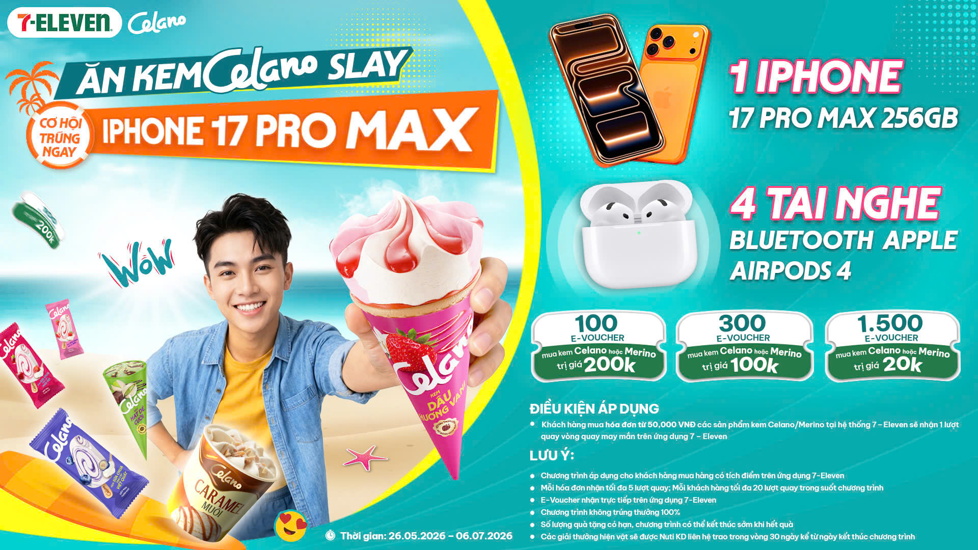 Unlock hè này với kem ngon, quà xịn từ Celano x 7-Eleven