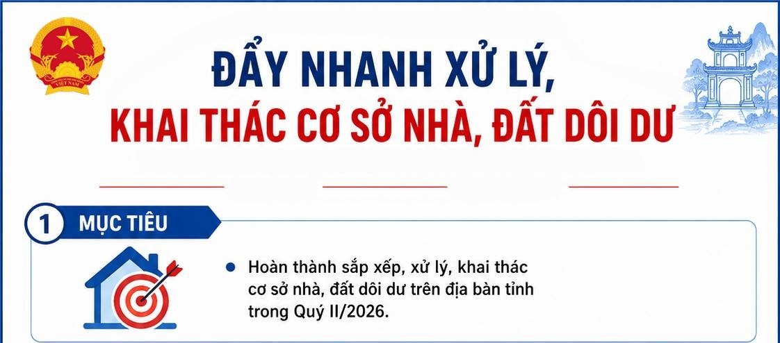 Ninh Bình: Đẩy nhanh tiến độ xử lý, khai thác cơ sở nhà, đất dôi dư