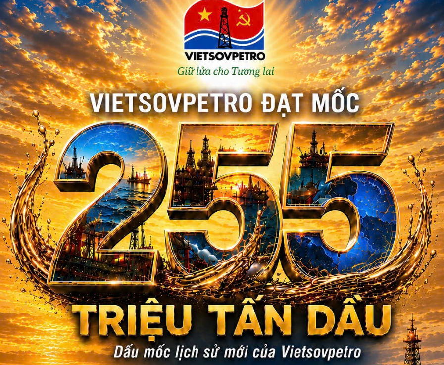 Vietsovpetro đạt mốc khai thác 255 triệu tấn dầu