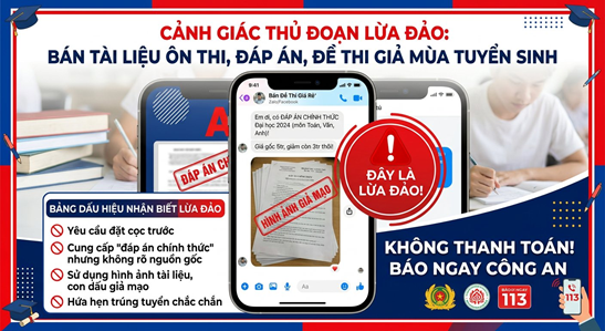 Quảng Ninh: Cảnh báo thủ đoạn lừa đảo rao bán đề thi, tài liệu "mật" trên mạng xã hội