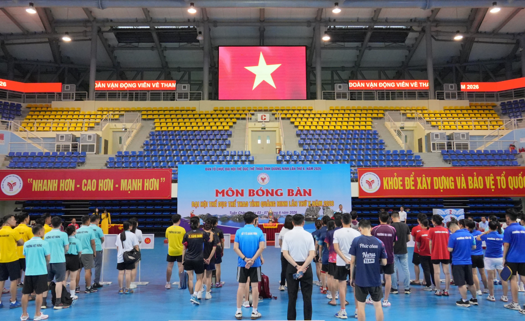 Bế mạc môn bóng bàn Đại hội Thể dục thể thao tỉnh Quảng Ninh lần thứ X năm 2026
