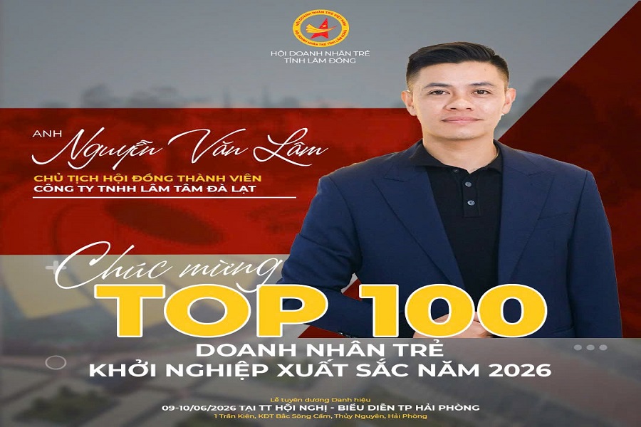 Anh Nguyễn Văn L&acirc;m &ndash; Chủ tịch Hội đồng th&agrave;nh vi&ecirc;n C&ocirc;ng ty TNHH L&acirc;m T&acirc;m Đ&agrave; Lạt. Ảnh: Hội Doanh nh&acirc;n trẻ tỉnh L&acirc;m Đồng