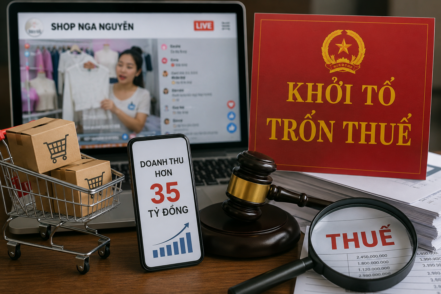 Hà Tĩnh: Khởi tố chủ shop online doanh thu hơn 35 tỷ đồng vì hành vi trốn thuế