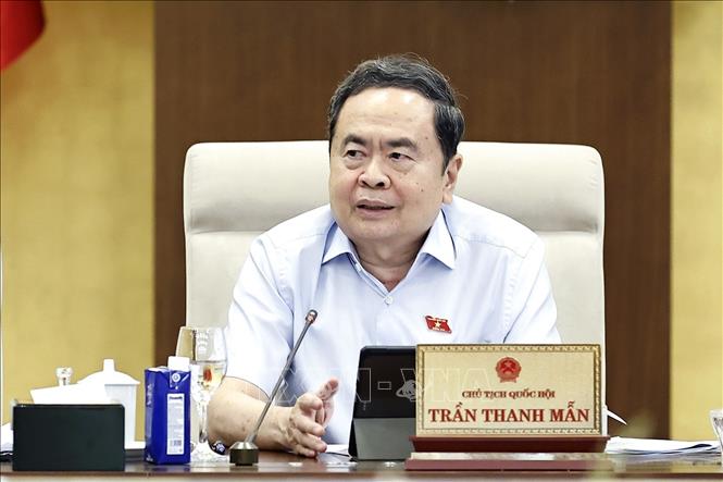 Chủ tịch Quốc hội Trần Thanh Mẫn phát biểu. Ảnh: Doãn Tấn/TTXVN Chủ tịch Quốc hội Trần Thanh Mẫn phát biểu. Ảnh: Doãn Tấn/TTXVN