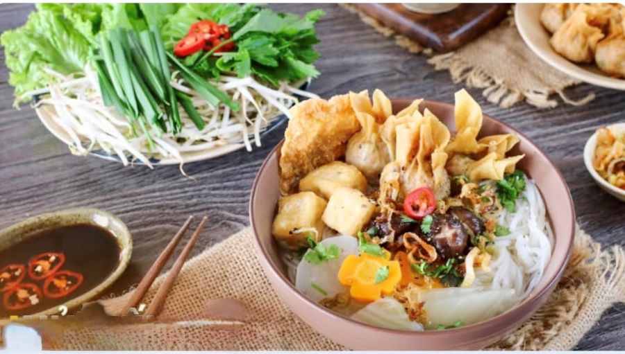 Hủ tiếu hoành thánh chay - Dấu ấn giao thoa trong ẩm thực thanh đạm