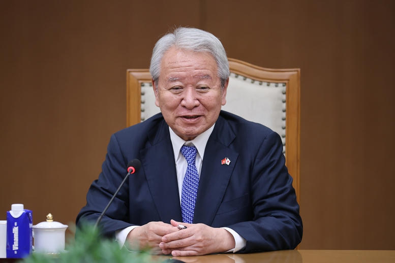 Chủ tịch JICA đề nghị Thủ tướng tiếp tục hỗ trợ, chỉ đạo để JICA tiếp tục g&oacute;p phần th&uacute;c đẩy mạnh mẽ quan hệ song phương l&ecirc;n tầm cao mới - Ảnh: VGP/Nhật Bắc
