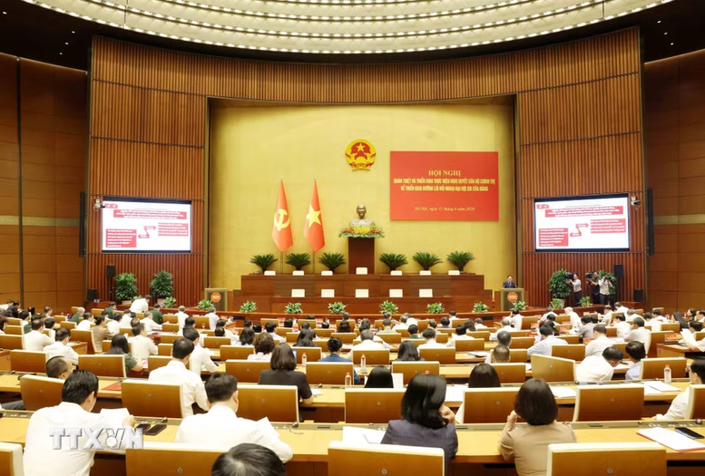 Hội nghị quán triệt Nghị quyết của Bộ Chính trị về đường lối đối ngoại Đại hội XIV của Đảng - Ảnh: TTXVN Hội nghị quán triệt Nghị quyết của Bộ Chính trị về đường lối đối ngoại Đại hội XIV của Đảng - Ảnh: TTXVN