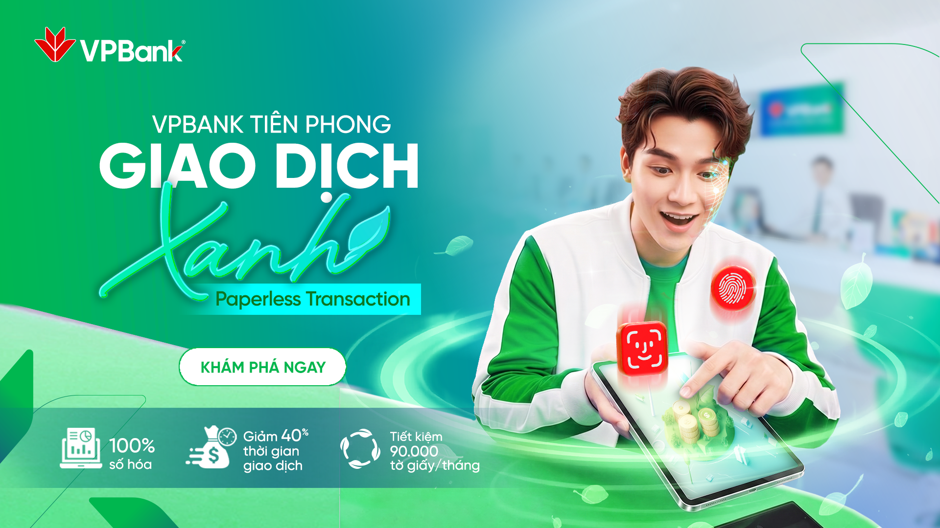 Đi ngân hàng thời số: Không giấy tờ, không chờ đợi tại quầy giao dịch VPBank