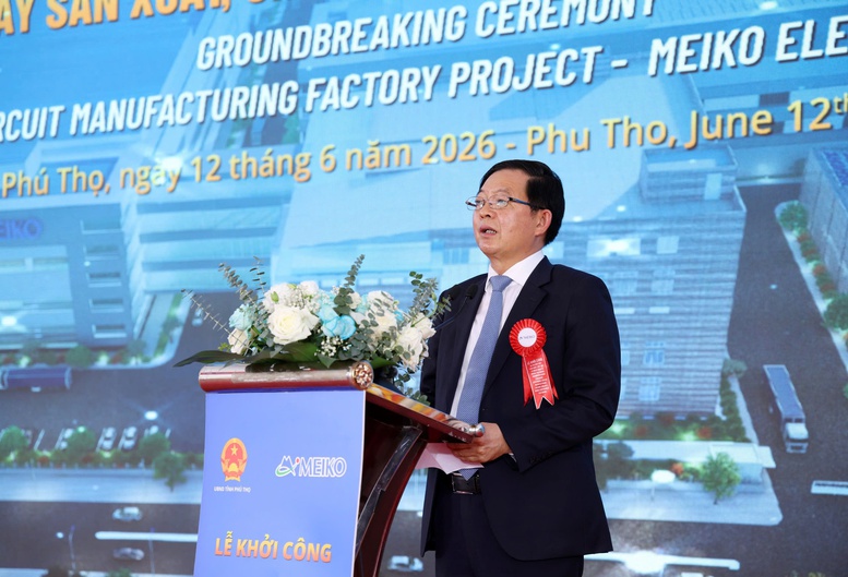 Phó Thủ tướng Hồ Quốc Dũng dự khởi công Nhà máy sản xuất, chế tạo vi mạch điện tử Meiko Yên Quang, Phú Thọ