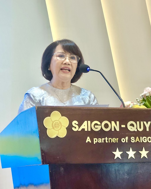 Bà Đồng Thị Ánh phát biểu khai mạc Hội thảo. Ảnh: VH Bà Đồng Thị Ánh phát biểu khai mạc Hội thảo. Ảnh: VH