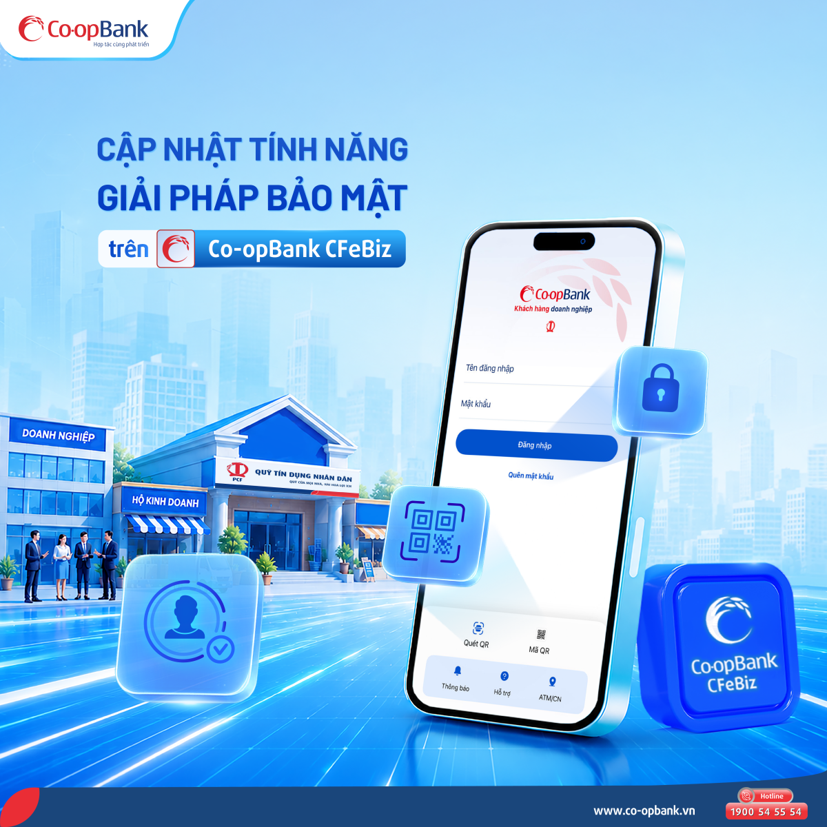 Co-opBank CFeBiz phiên bản mới: Bảo mật hơn, tiện lợi hơn