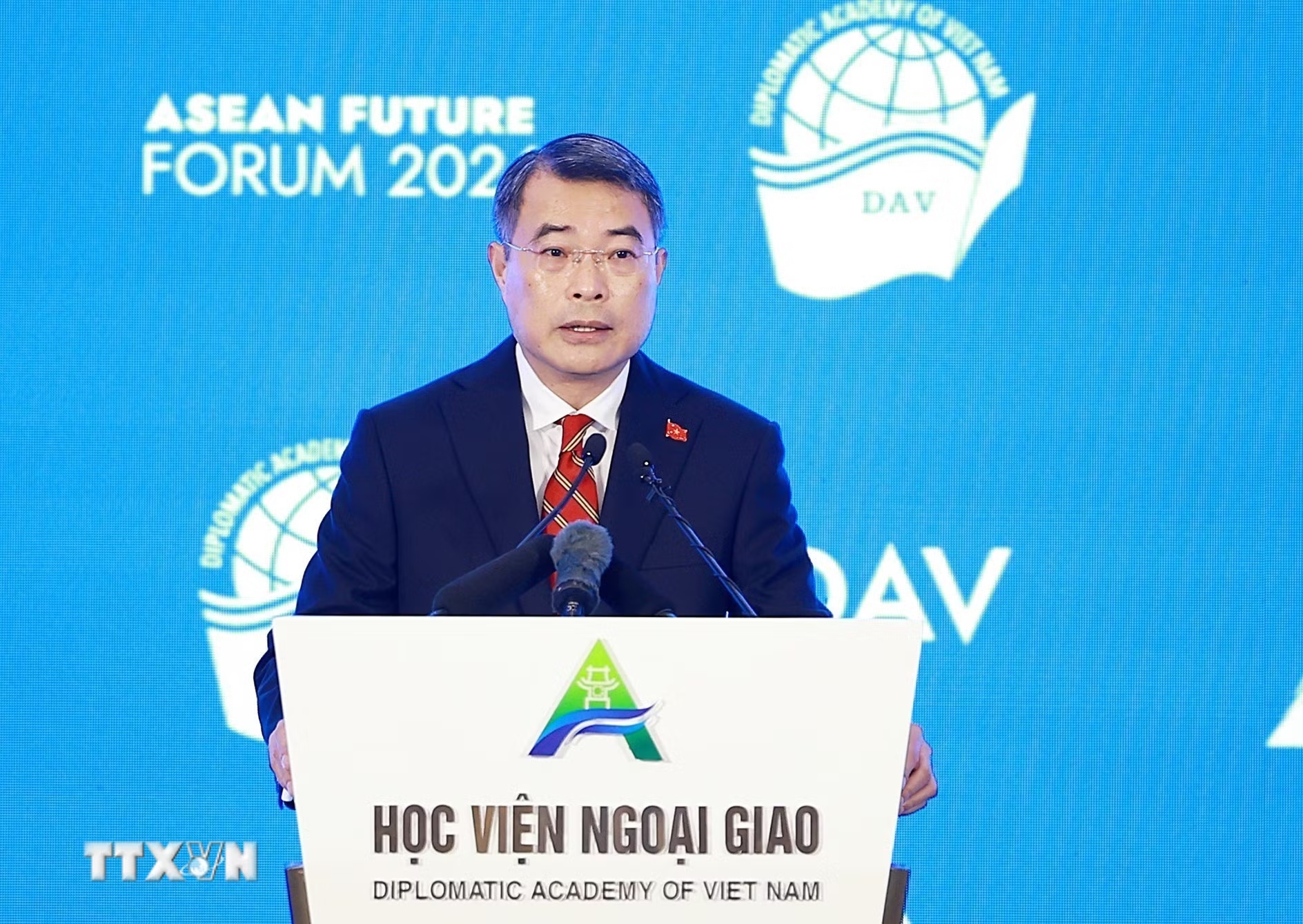 Thủ L&ecirc; Minh Hưng ph&aacute;t biểu tại Diễn đ&agrave;n Tương lai ASEAN l&agrave; sự kiện đối ngoại quan trọng nhất kể từ đầu năm 2026. (Ảnh: TTXVN)
