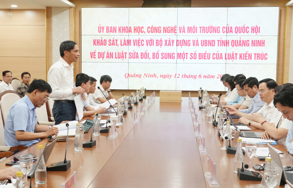 Đoàn công tác của Ủy ban Khoa học, Công nghệ và Môi trường làm việc với UBND tỉnh Quảng Ninh