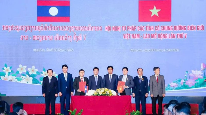 Nhìn lại 6 Hội nghị Tư pháp các tỉnh có chung đường biên giới Việt Nam - Lào