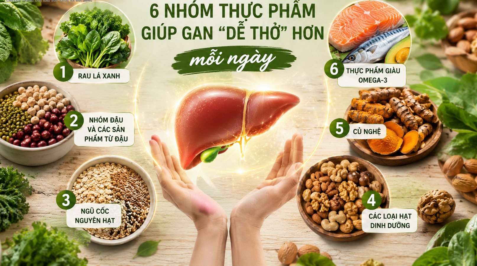 Nhóm thực phẩm quen thuộc hỗ trợ bảo vệ chức năng và cải thiện men gan