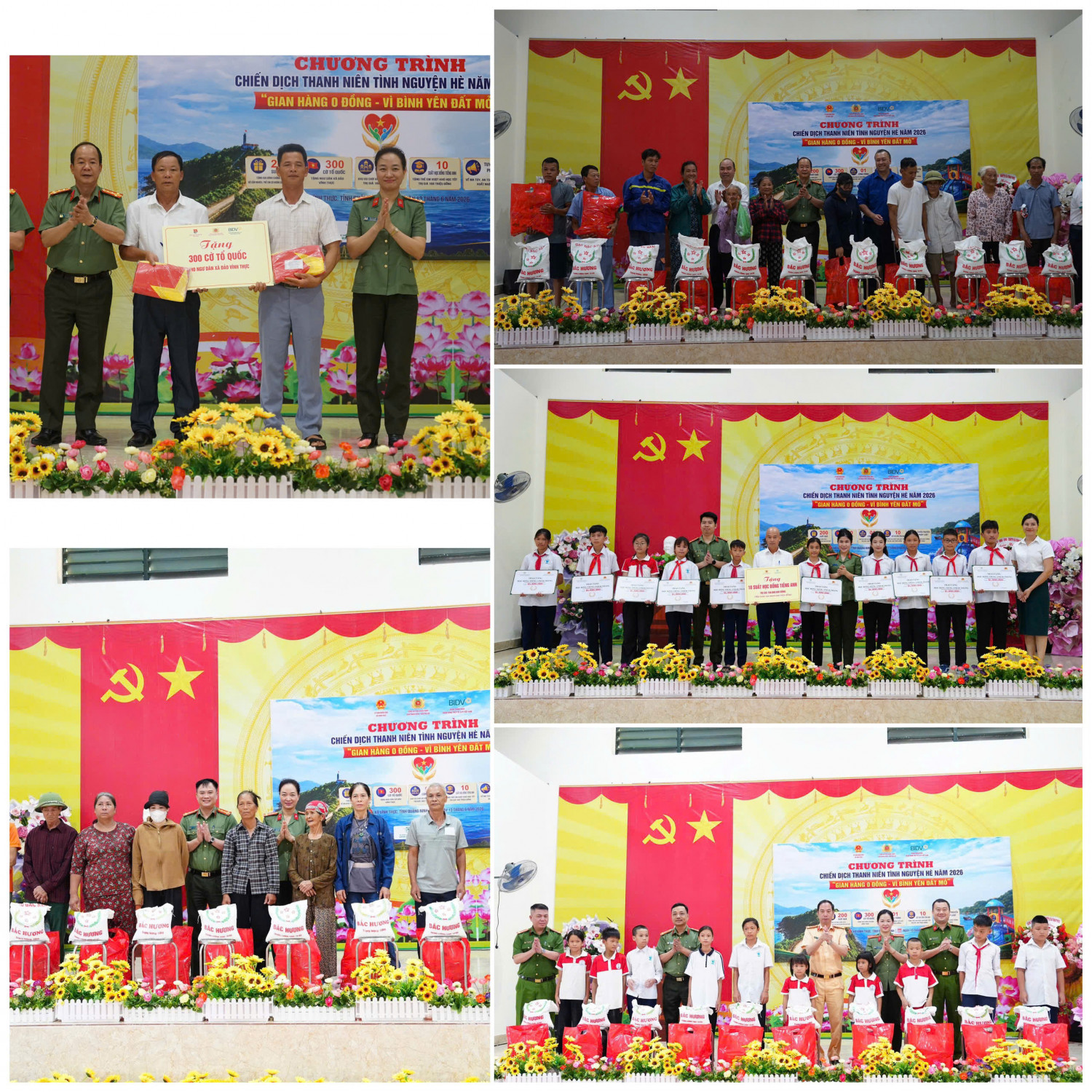 Ban Tổ chức trao tặng các phần quà cho nhân dân xã Vĩnh Thực Ban Tổ chức trao tặng các phần quà cho nhân dân xã Vĩnh Thực