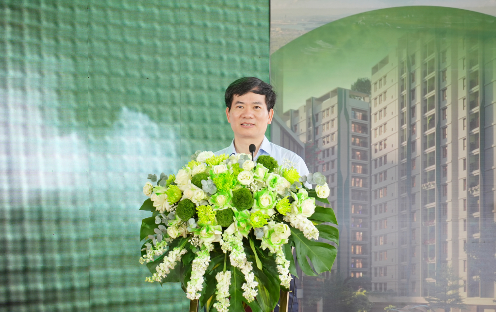 Ông Vũ Quyết Tiến, Phó Bí thư Tỉnh uỷ, Chủ tịch Ủy ban MTTQ Việt Nam tỉnh Quảng Ninh, phát biểu chỉ đạo tại lễ khởi công Ông Vũ Quyết Tiến, Phó Bí thư Tỉnh uỷ, Chủ tịch Ủy ban MTTQ Việt Nam tỉnh Quảng Ninh, phát biểu chỉ đạo tại lễ khởi công