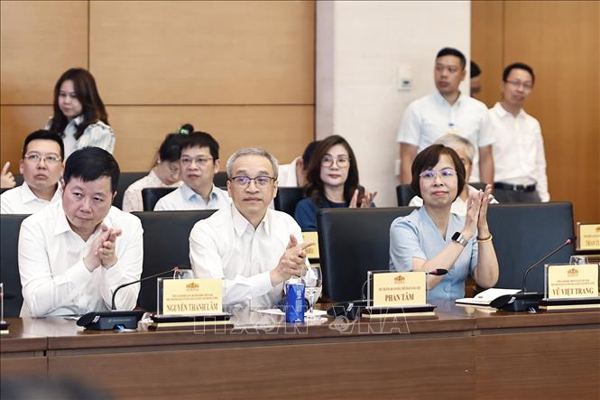 Đại biểu dự gặp mặt l&atilde;nh đạo c&aacute;c cơ quan b&aacute;o ch&iacute; nh&acirc;n Ng&agrave;y B&aacute;o ch&iacute; C&aacute;ch mạng Việt Nam (21/6/1925 - 21/6/2026). Ảnh: Do&atilde;n Tấn/TTXVN