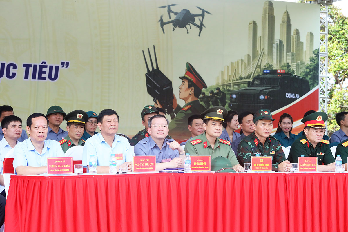 Các đồng chí lãnh Quân khu 1 và lãnh đạo tỉnh Bắc Ninh dự, chỉ đạo tổng duyệt diễn tập. Các đồng chí lãnh Quân khu 1 và lãnh đạo tỉnh Bắc Ninh dự, chỉ đạo tổng duyệt diễn tập.