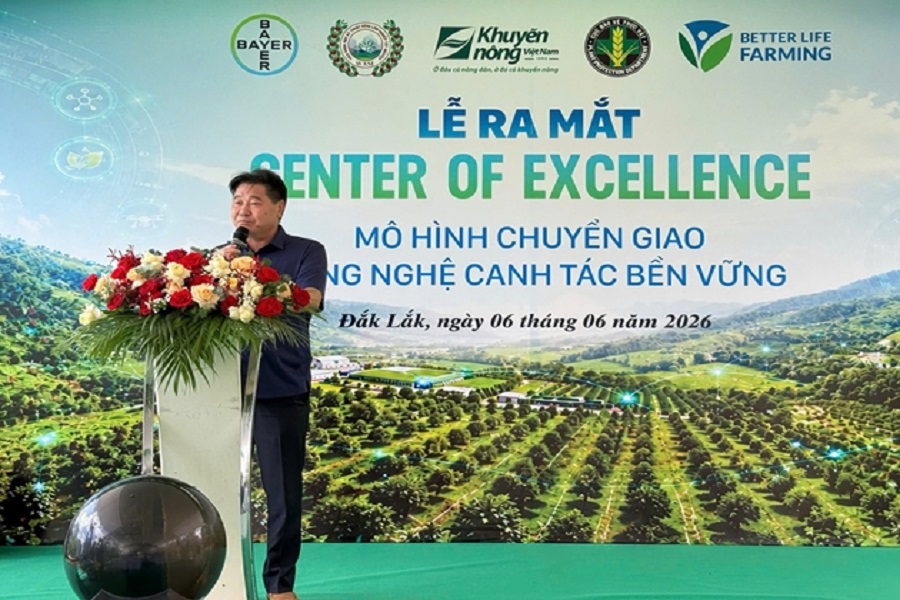 &Ocirc;ng L&ecirc; Quốc Thanh - Gi&aacute;m đốc Trung t&acirc;m Khuyến n&ocirc;ng quốc gia ph&aacute;t biểu tại buổi lễ ra mắt.