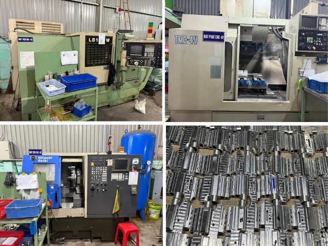 Máy móc hiện đại và tang vật ở xưởng cơ khí của đối tượng Võ Thành Tài. Máy móc hiện đại và tang vật ở xưởng cơ khí của đối tượng Võ Thành Tài.