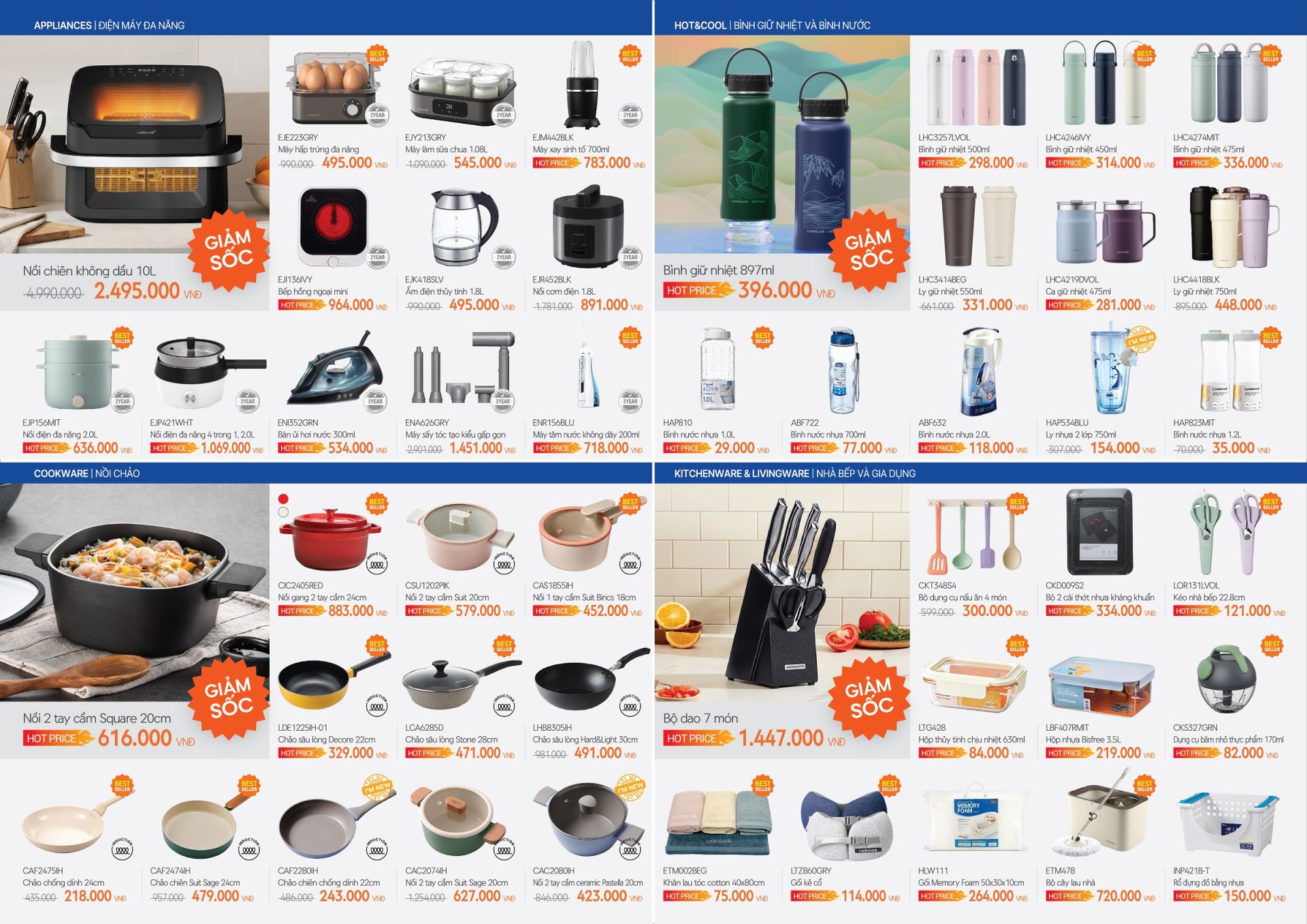 LocknLock giảm s&acirc;u nửa gi&aacute; sản phẩm tại Brand Day Long Hậu