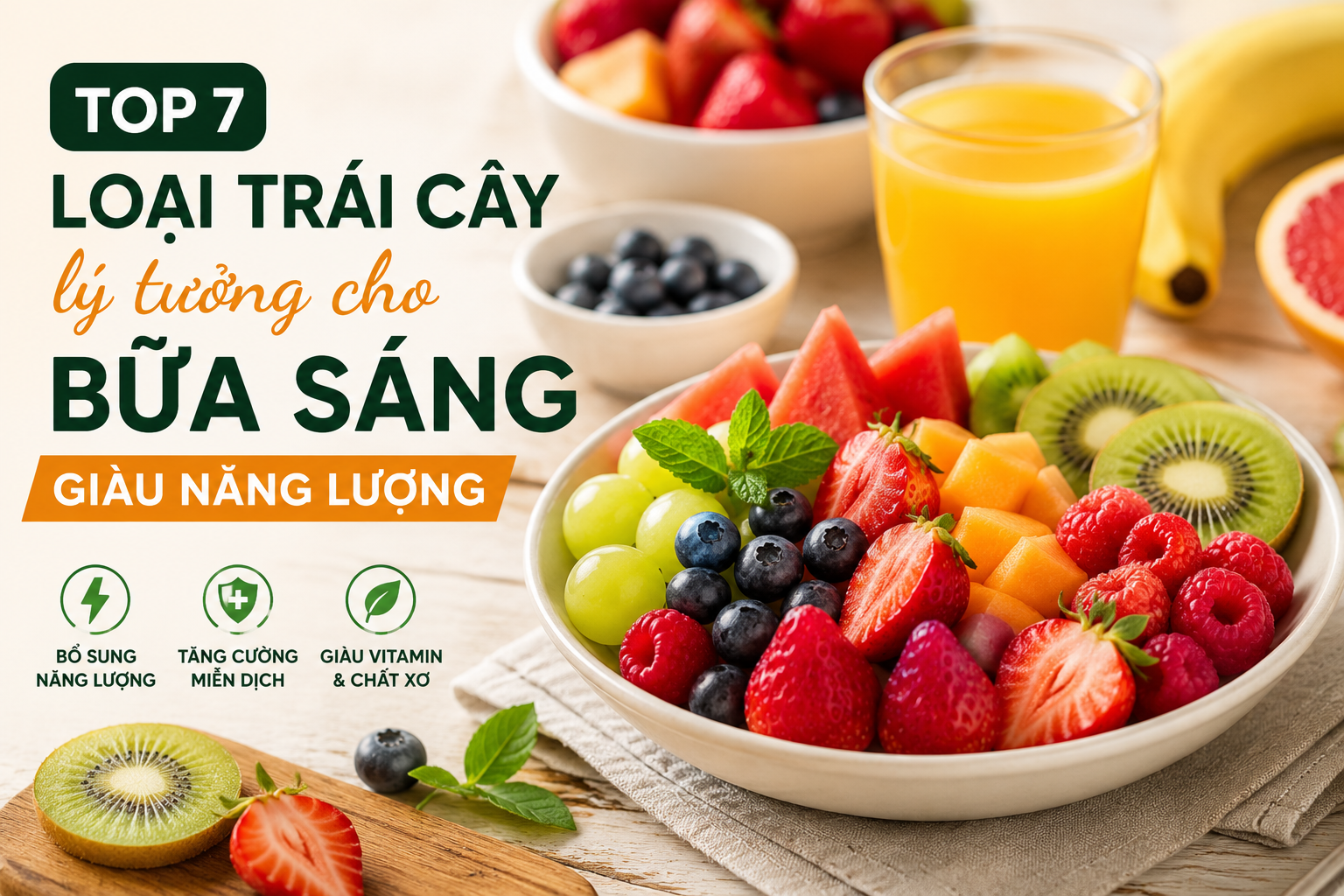 7 loại trái cây nên bổ sung vào bữa sáng để khởi đầu ngày mới tràn đầy năng lượng