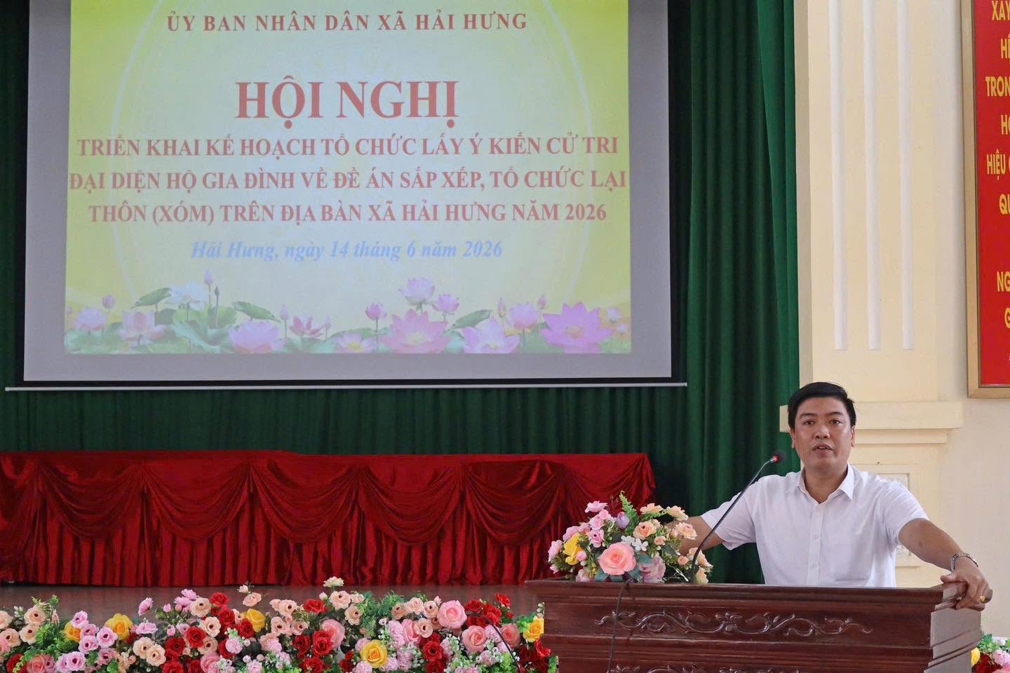 Ninh Bình: Xã Hải Hưng tổ chức lấy ý kiến cử tri về Đề án sắp xếp, tổ chức lại các thôn