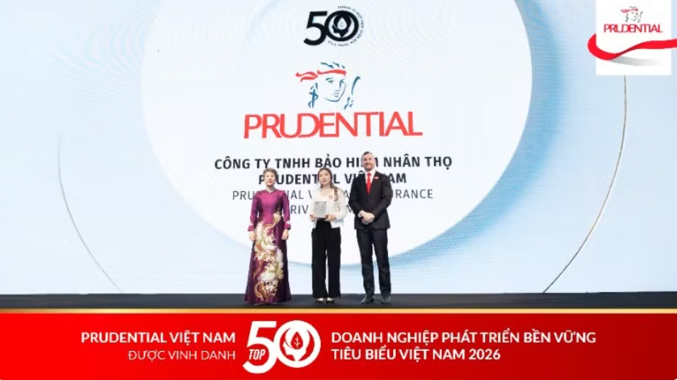 Prudential Việt Nam ghi danh Top 50 doanh nghiệp phát triển bền vững năm 2026